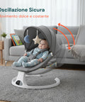Sdraietta Multifunzione per Neonati – Altalena Intelligente con Musica e Giochi