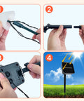 Luci Solari a Fungo da Esterno – Set 12 Segnapasso con Pannello Solare e LED Caldi