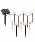 Luci Solari a Fungo da Esterno – Set 12 Segnapasso con Pannello Solare e LED Caldi