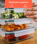Kit 16 Contenitori Alimentari per Frigo e Dispensa– Chiusura a Scatto Sicura