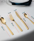 Posate Sibilla – Set da 16 in Acciaio Inox Oro Lucido Elegante