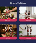 Set 2 Schiaccianoci in Legno – Stile Inglese e Scozzese Dipinti a Mano