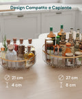Vassoi Rotanti per Cosmetici e Cucina – Set da 2, Impermeabili