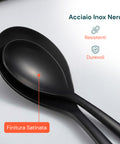 Posate Sibilla – Set da 24 in Acciaio Inox Satinato Nero Elegante