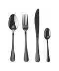 Posate Sibilla – Set da 24 in Acciaio Inox Satinato Nero Elegante