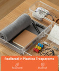 Set Organizer da Cassetti Multiuso 25 Pezzi – Trasparenti e Facili da Pulire