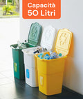 Set 3 Pattumiere Per Raccolta Differenziata