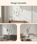 Set Specchi Moderni con Cornice in Ferro – Diamante, Rombo e Pentagono