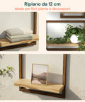 Set 4 Mensole a Muro in Legno Diverse Misure – Design Moderno e Resistente