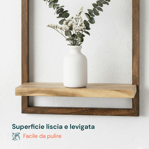 Set 4 Mensole a Muro in Legno Diverse Misure – Design Moderno e Resistente