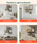 Set 4 Mensole a Muro in Legno Diverse Misure – Design Moderno e Resistente