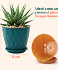 Confezione da 5 Vasi Multicolore in Plastica Ecologica con Drenaggio – Ø 15cm