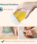 Coperchi Silicone Estensibili – Set 6 Misure da 6 a 19,6 cm Riutilizzabili BPA Free