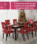 Set 6 Coprisedia Natalizi con Babbo Natale – Elasticizzati e Decorativi