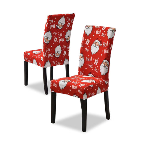 Lot de 6 housses de chaise de Noël Père Noël – Extensibles et décoratives