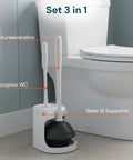 Set WC 3 in 1 con Scopino, Sturalavandino e Base Salvaspazio Igienica
