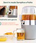 Dispenser Refrigerante 4L per Bevande con Rubinetto Antigoccia per Uso Esterno e Interno.
