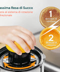 Spremiagrumi BPA free sicuro per bambini, realizzato con materiali idonei al contatto alimentare per succhi sani e naturali