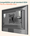 Supporto a Muro per TV LED/LCD/Plasma da 13” a 32” Nero – Portata Max 15Kg