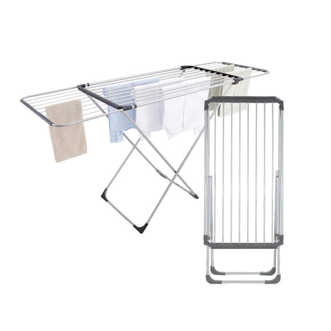 Séchoir à linge Magic extensible au sol en métal avec pieds antidérapants