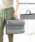 Vassoio da letto Avilia facile da trasportare con borsa grigia e maniglia resistente, design portatile e pratico
