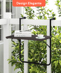 Tavolino da balcone richiudibile salvaspazio 60x40cm con capacità di carico fino a 20kg, ideale per due persone