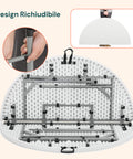 Tavolo Bianco Rotondo da Giardino o Cucina Ø80 e Ø120 cm Pieghevole E Resistente