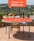 Tavolo Bianco Rotondo da Giardino o Cucina Ø80 e Ø120 cm Pieghevole E Resistente