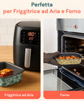 Teglia AirFry Antiaderente Senza PFOA per Friggitrice ad Aria e Forno