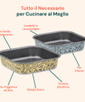 Teglia AirFry Antiaderente Senza PFOA per Friggitrice ad Aria e Forno