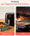 Teglia AirFry Antiaderente Senza PFOA per Friggitrice ad Aria e Forno