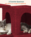 Tiragraffi per Gatti 170 cm con Cuccia, Griglie e Accessori Montaggio