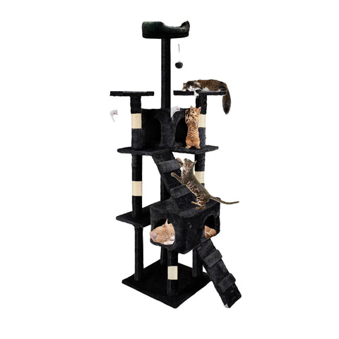 Tiragraffi per Gatti 170 cm con Cuccia, Griglie e Accessori Montaggio