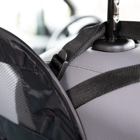 Sistema aggancio barriera auto cani - Cinghie regolabili e fibbie sicure per installazione rapida su ogni veicolo