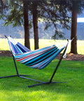 Amaca Galapagos Blu Shades con Struttura in Metallo e Tessuto in Cotone per Esterni Ean-8050030810157