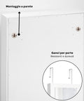Avilia Armadietto Portagioie con Specchio da Parete o Porta Serratura e Chiave Organizer Design Salvaspazio 110 cm Ean 8056819050660
