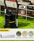 Daimann Aspiracenere 20L 800W con Filtro HEPA Lavabile, Ruote Piroettanti, Stufa Barbeque Camino e Tubo Flessibile in Acciaio Ignifugo Ean-8056590070093