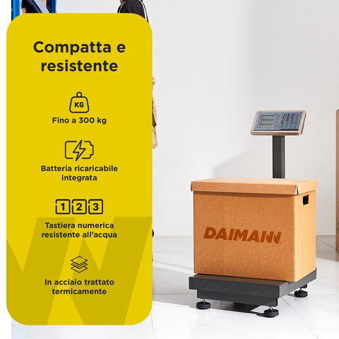 Bilancia elettronica con struttura richiudibile
