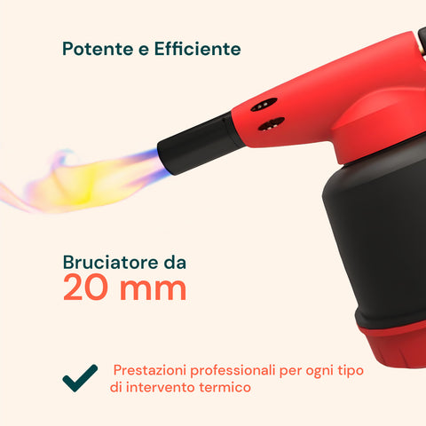 Saldatore a Gas Hellfire con Triplo Brevetto e Accensione Piezo