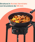 Fornellone da Cottura a Gas con Gambe Regolabili e Accensione Piezo 4,5 Kw