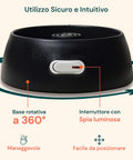 ase rotativa a 360° della Moka Elettrica DeMaison con interruttore luminoso, caffettiera elettrica 480W con utilizzo sicuro e intuitivo, facile da posizionare e maneggevole