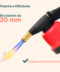 Saldatore Professionale 1,1kw a Gas con Cartuccia a Filetto 7/16