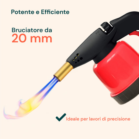 Saldatore Professionale 1,1kw a Gas con Cartuccia a Filetto 7/16