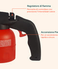 Saldatore Professionale 1,1kw a Gas con Cartuccia a Filetto 7/16