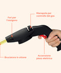 Saldatore Professionale 1,1kw a Gas con Cartuccia a Filetto 7/16