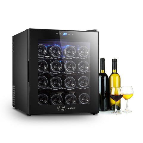 Cantinetta Vino Refrigerata Silenziosa con Display Led Touch e Mensole Cromate