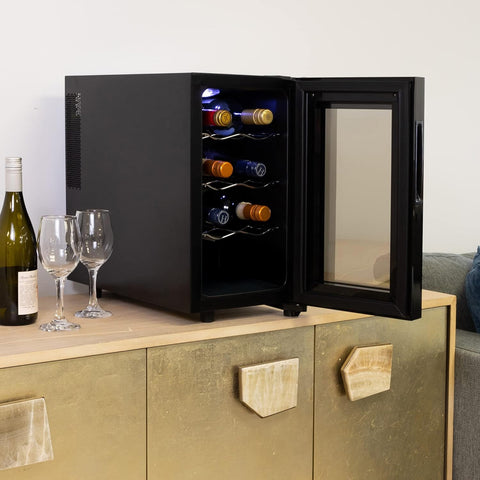 Cantinetta Vino Refrigerata Silenziosa con Display Led Touch e Mensole Cromate