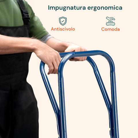 Carrello Trasporto Per Scale Con Portata Massima Di 120 Kg Blu