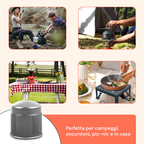 Cartuccia perfetta per campeggi, escursioni, pic-nic e uso in casa, versatile per utilizzo outdoor e indoor