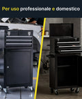 Carrello per Attrezzi con Cassetti e Armadietto con Serratura fino a 100kg